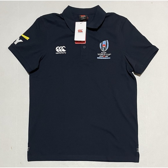 Canterbury Other - NWT Canterbury Polo Shirt Navy Size Medium Rugby World Cup Logo‎ Japan 2019